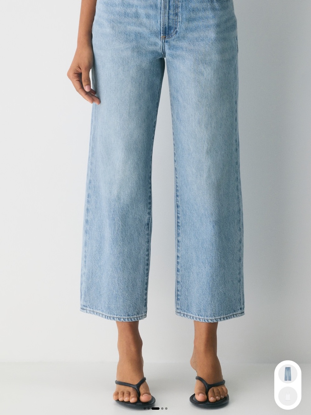 Denim Forum The Farrah Hi-rise Wide Ankle Jean Size 26 - Picture 2 of 8